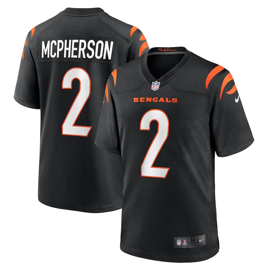 Men Cincinnati Bengals 2 Evan McPherson Nike Black Game NFL Jersey